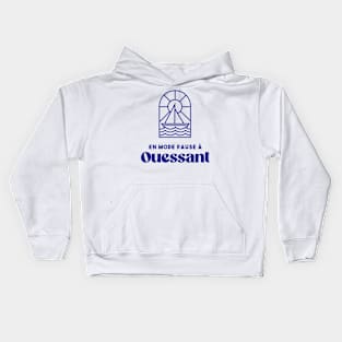 Ouessant in pause mode - Brittany Morbihan 56 BZH Sea Island of Ouessant Kids Hoodie